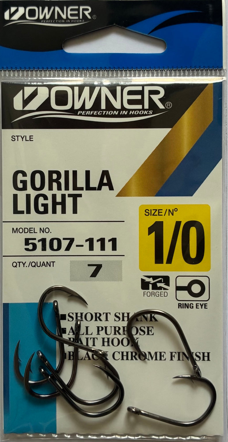 Emballage des hameçons Owner Gorilla Light taille 1/0