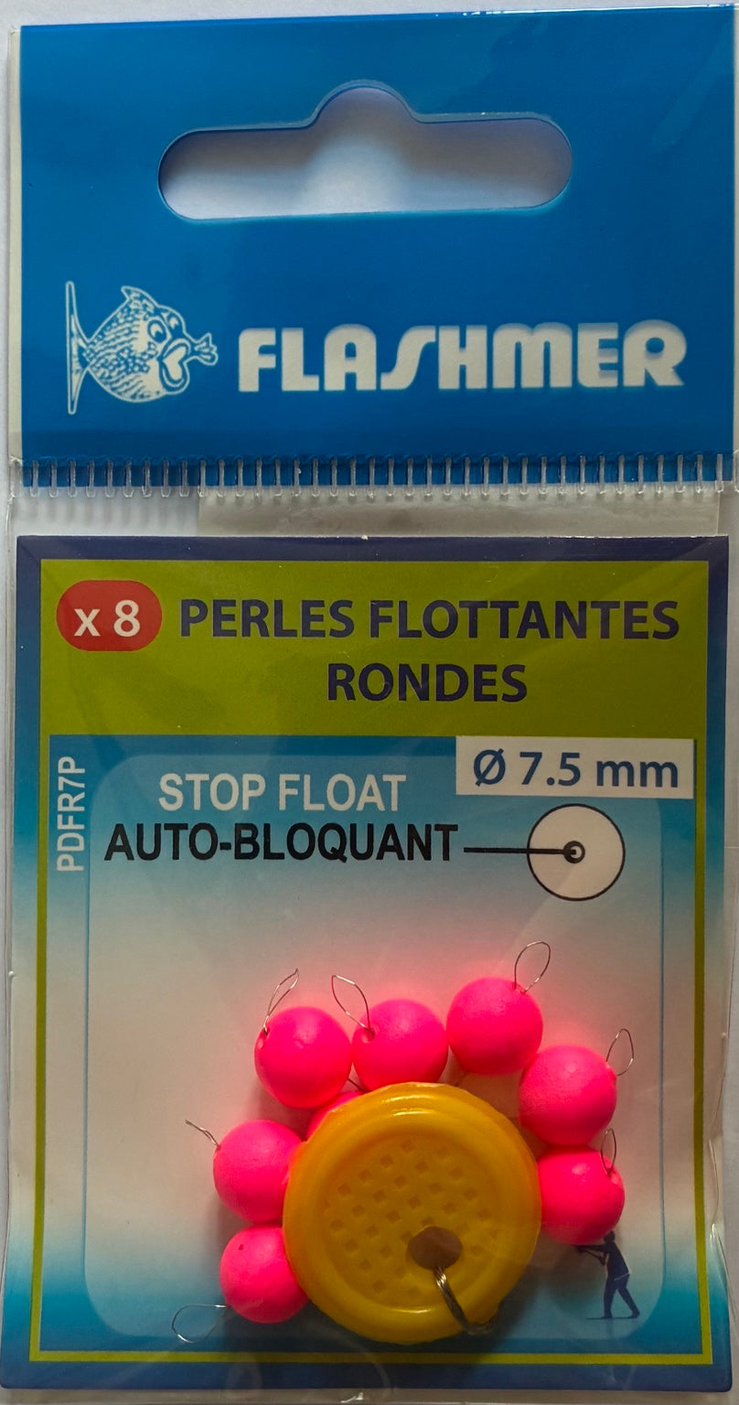 Packaging perles flottantes rondes 7,5 mm roses Flashmer