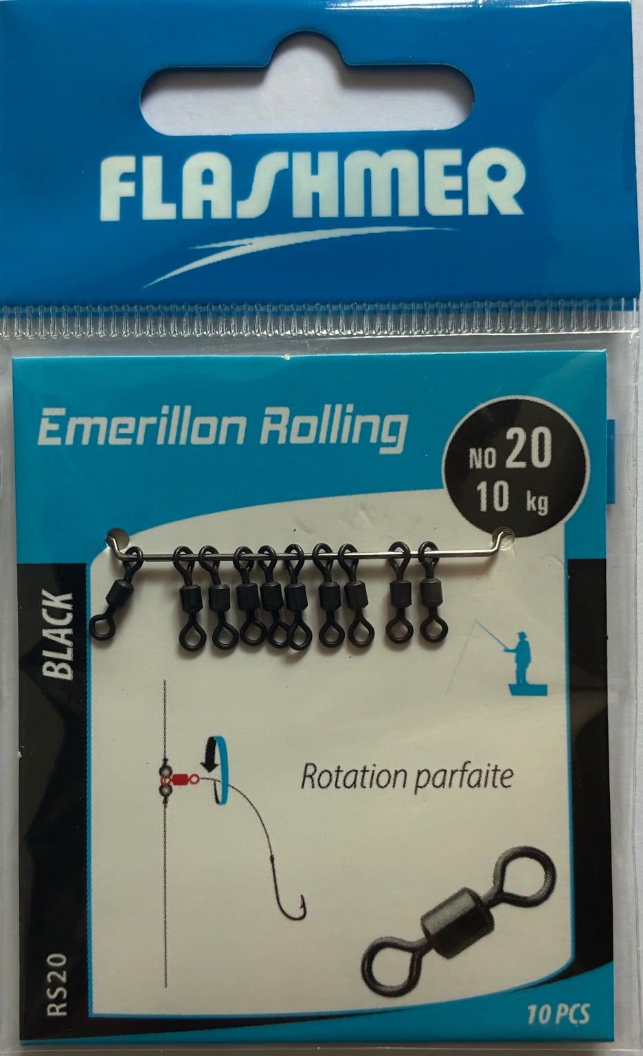 Packaging émerillons rolling Flashmer numéro 20
