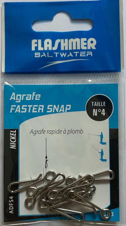 Packaging agrafes Faster Snap Flashmer taille 4