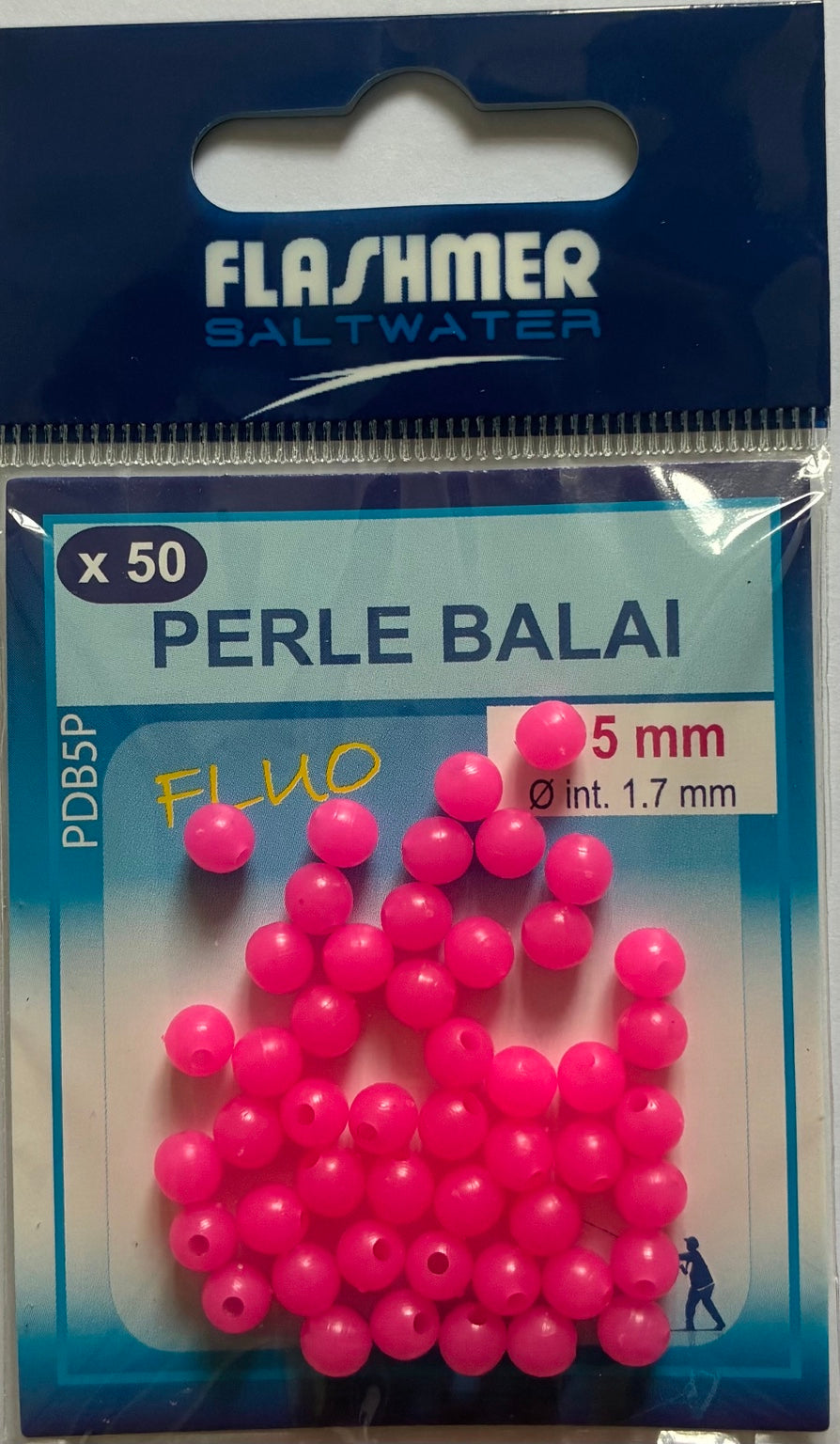 Packaging perles balai rose fluo Flashmer 5 mm