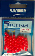 Packaging perles balai rouge fluo Flashmer 5 mm