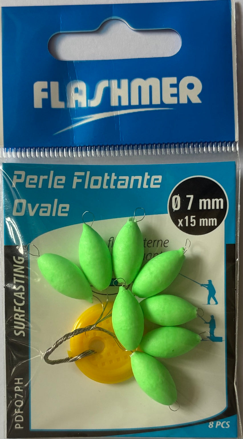 Packaging perles flottantes ovales phosphorescentes Flashmer 7 x 15 mm