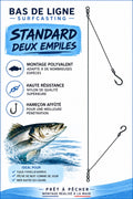 Bas de ligne Standard 2 Empiles CAP Surfcasting
