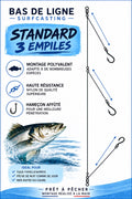 Bas de ligne Standard 3 Empiles CAP Surfcasting